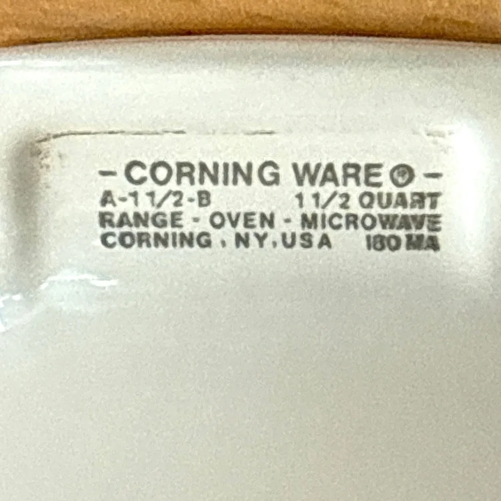 Vintage CorningWare USA Wildflower Orange Poppies A-10-B and A-1 1/2-B NO LIDS